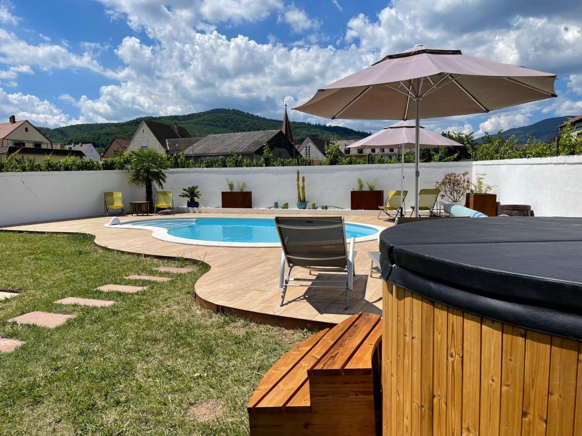 Alsacebnb - Gite 12 Personnes Dans Le Vignoble - Piscine Privee & Spa Ammerschwihr Exterior photo